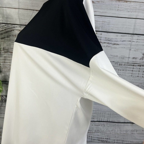 Ever Sassy Tunic Top sz Extra Small Black Ivory Lagenlook Wedding Church Modest - Picture 9 of 11